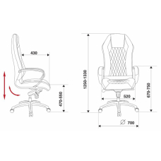 Кресло руководителя Бюрократ Aura