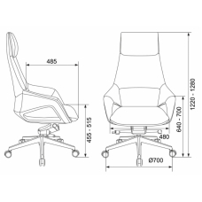 Кресло руководителя Бюрократ Dao-2 кожа белая