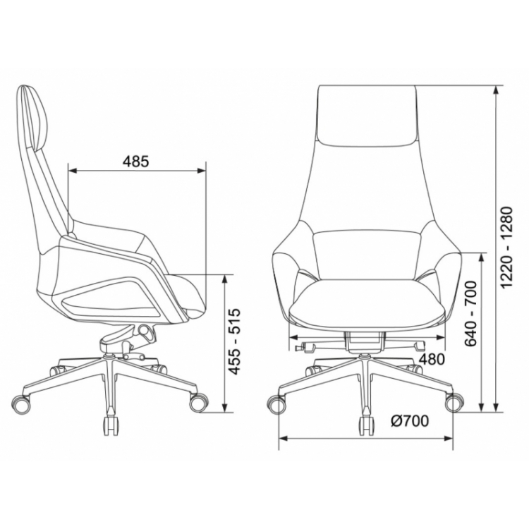 Кресло руководителя Бюрократ Dao-2 кожа белая