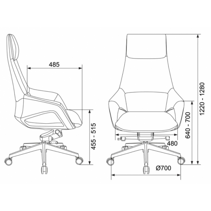 Кресло руководителя Бюрократ Dao-2 кожа коричневая
