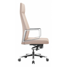 Кресло руководителя Бюрократ Jons кожа бежевая