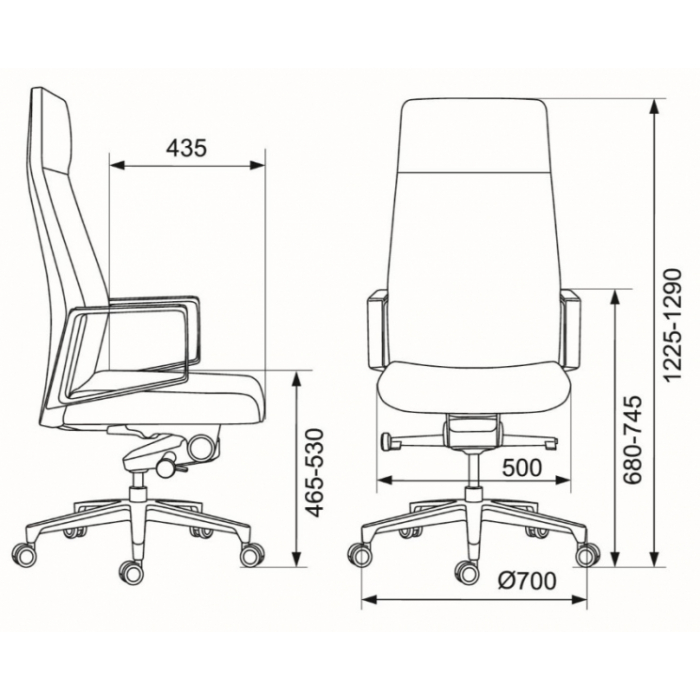 Кресло руководителя Бюрократ Jons кашемир серый