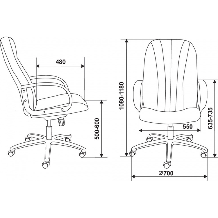 Кресло бюрократ T-898AXSN ткань