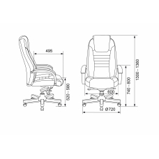 Кресло Бюрократ T-9923WALNUT