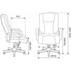 Кресло руководителя Бюрократ T-9925Walnut