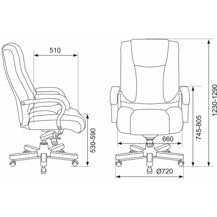 Кресло руководителя Бюрократ T-9925Walnut