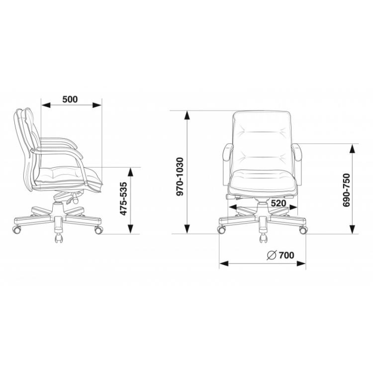 Кресло Бюрократ T-9927WALNUT-LOW