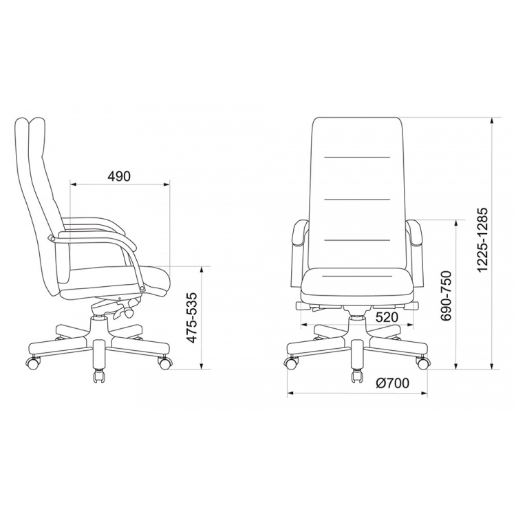 Кресло Бюрократ T-9927WALNUT