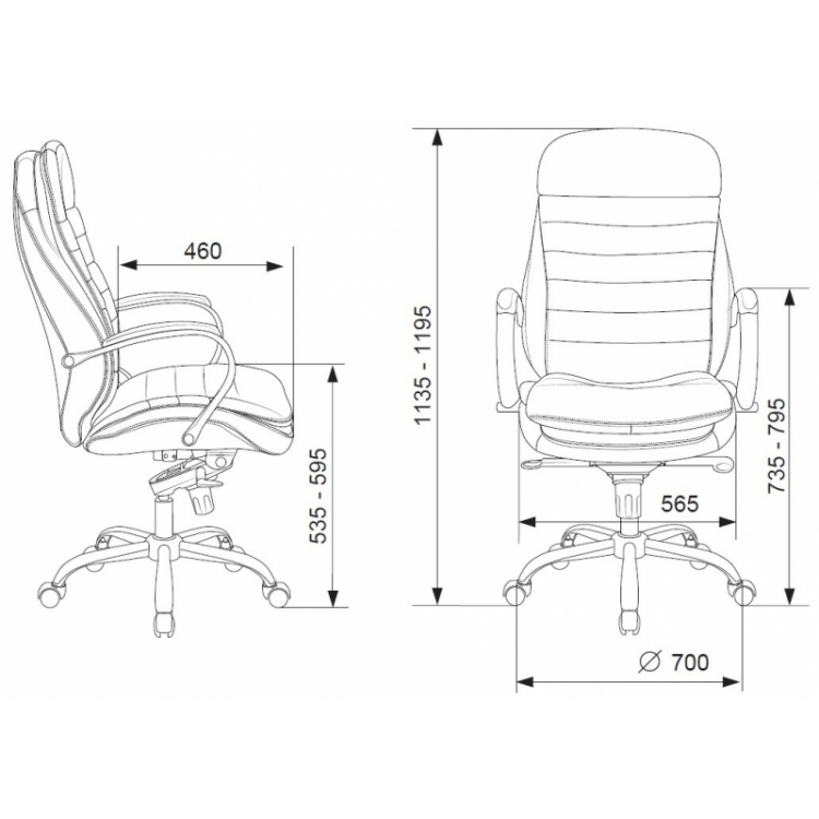Кресло руководителя Бюрократ T-9950 эко кожа