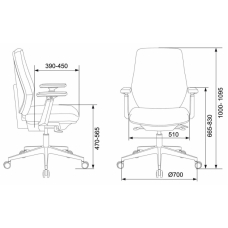 Кресло Бюрократ CH-545/LUX
