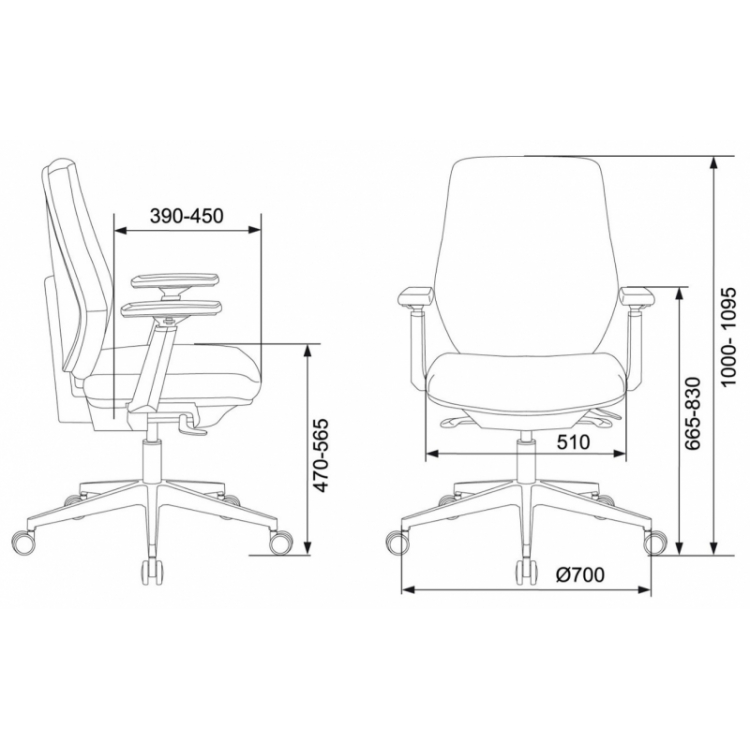 Кресло Бюрократ CH-545/LUX