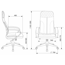 Кресло Бюрократ CH-608ECO