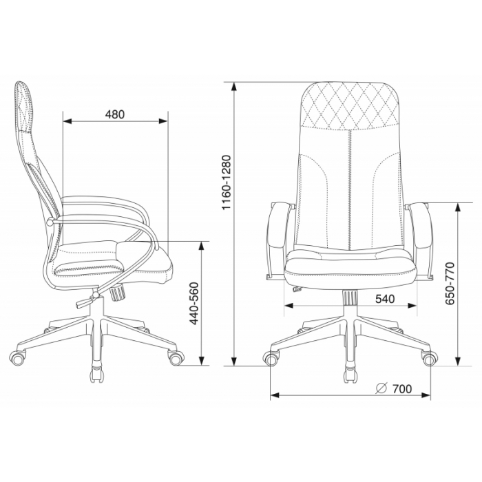 Кресло Бюрократ CH-608ECO