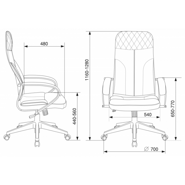 Кресло Бюрократ CH-608ECO