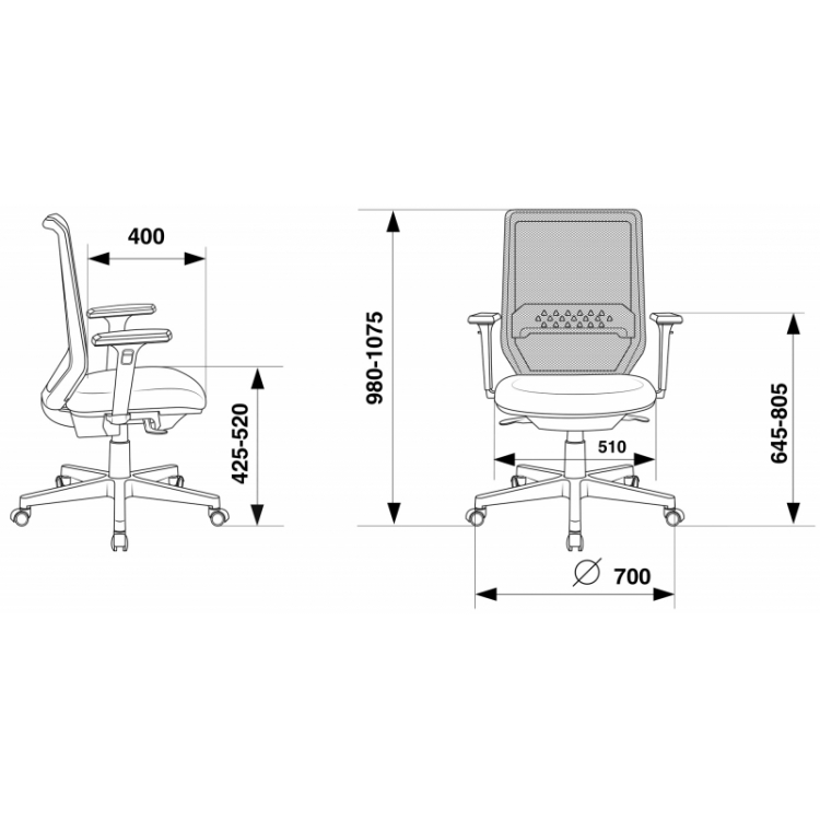 Кресло Бюрократ MC-W611N
