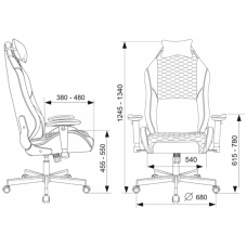 Кресло игровое Бюрократ Knight Neon