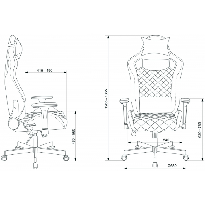 Кресло игровое Бюрократ Knight Outrider экокожа