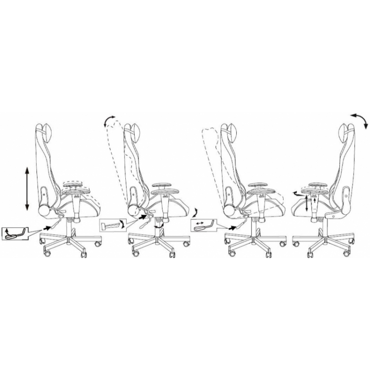 Кресло игровое Бюрократ KNIGHT T1