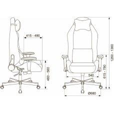 Кресло игровое Бюрократ KNIGHT T1