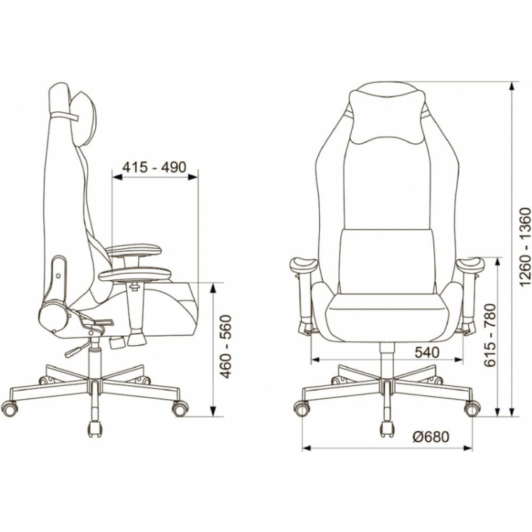 Кресло игровое Бюрократ KNIGHT T1