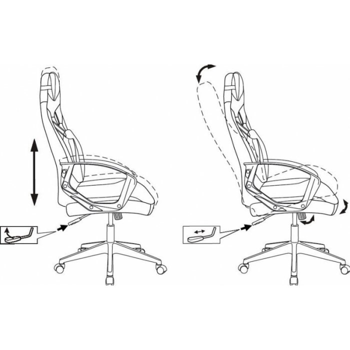 Кресло игровое Бюрократ Zombie 300