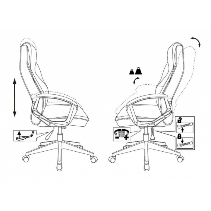 Кресло игровое Бюрократ ZOMBIE HERO