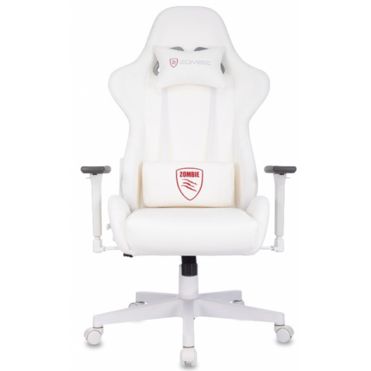 Кресло игровое Бюрократ Zombie Neo экокожа белая