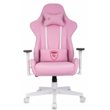 Кресло игровое Бюрократ Zombie Neo экокожа розовая