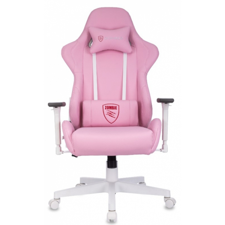 Кресло игровое Бюрократ Zombie Neo экокожа розовая