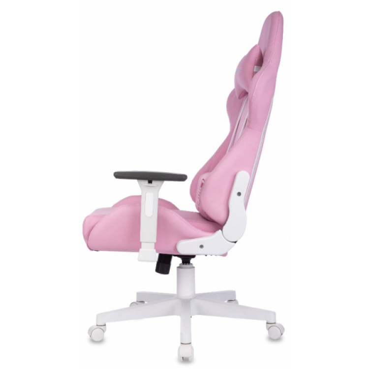 Кресло игровое Бюрократ Zombie Neo экокожа розовая