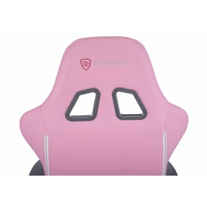 Кресло игровое Бюрократ Zombie Neo экокожа розовая