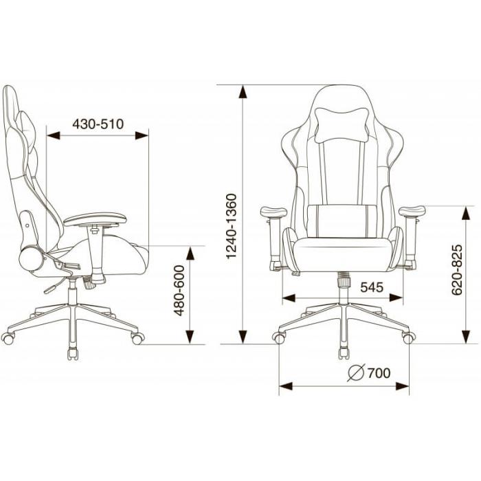 Кресло игровое Бюрократ Zombie Neo ткань серая