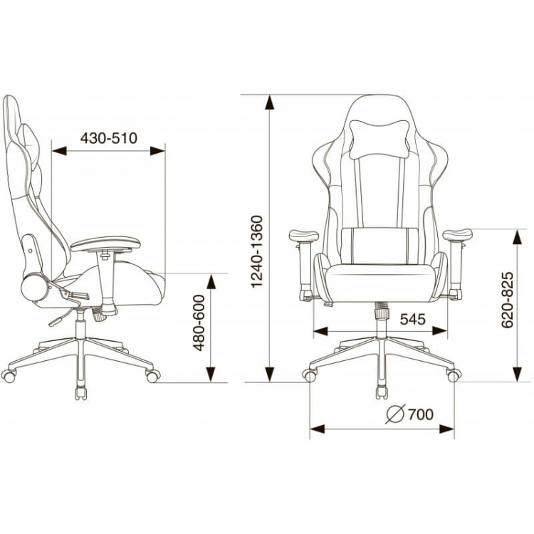 Кресло игровое Бюрократ Zombie Neo ткань серая