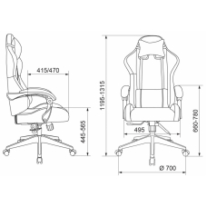 Кресло игровое Бюрократ Zombie Predator