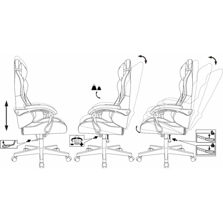 Кресло игровое Zombie Game Tetra черный/карбон