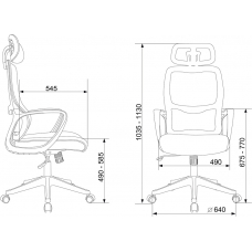 Кресло руководителя Бюрократ Wise Grey