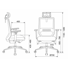 Кресло Бюрократ MC-W612N-H
