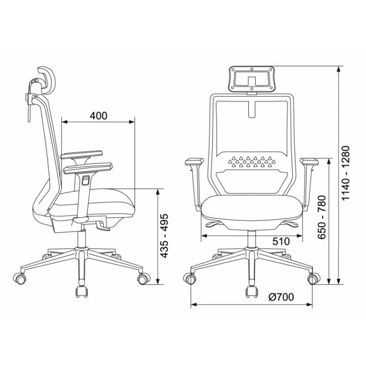 Кресло Бюрократ MC-W612N-H