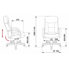 Кресло Бюрократ T-9908 Walnut