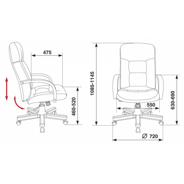 Кресло Бюрократ T-9908 Walnut