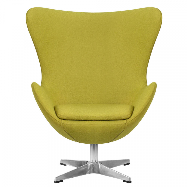 Кресло дизайнерское  EGG, светло-зеленая ткань AF3