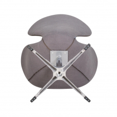 Кресло дизайнерское  SWAN, серая ткань IF11, алюминиевое основание
