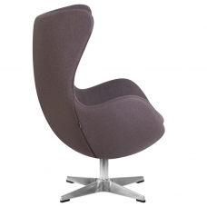 Кресло дизайнерское  EGG, серая ткань AF7