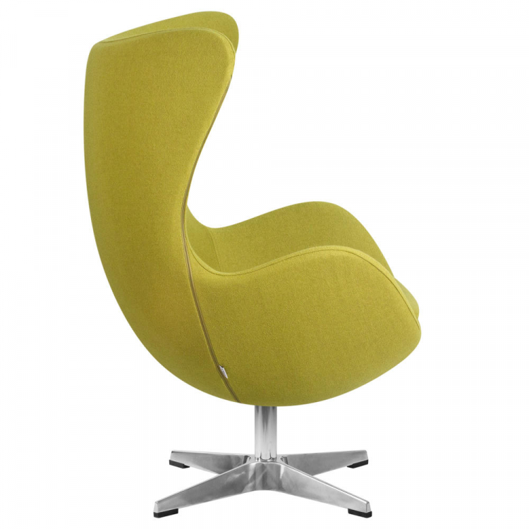 Кресло дизайнерское  EGG, светло-зеленая ткань AF3