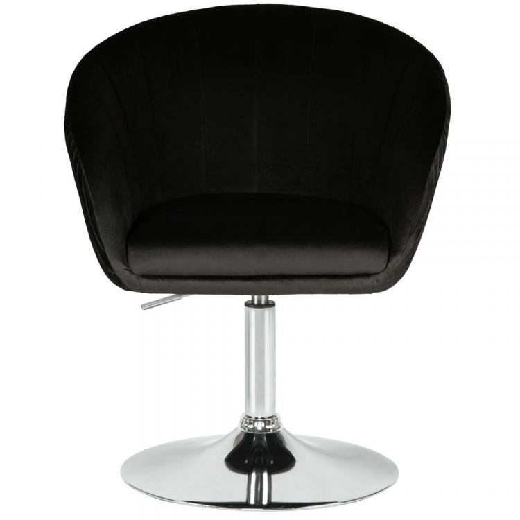 Кресло дизайнерское  EDISON, черный велюр (1922-21)