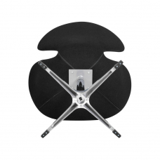 Кресло дизайнерское  SWAN, черная ткань AF9, алюминиевое основание