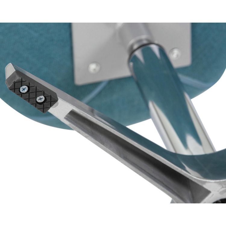 Кресло дизайнерское  SWAN, синяя ткань IF6, алюминиевое основание