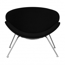 Кресло дизайнерское  EMILY, черный ткань AF9, хромированная сталь