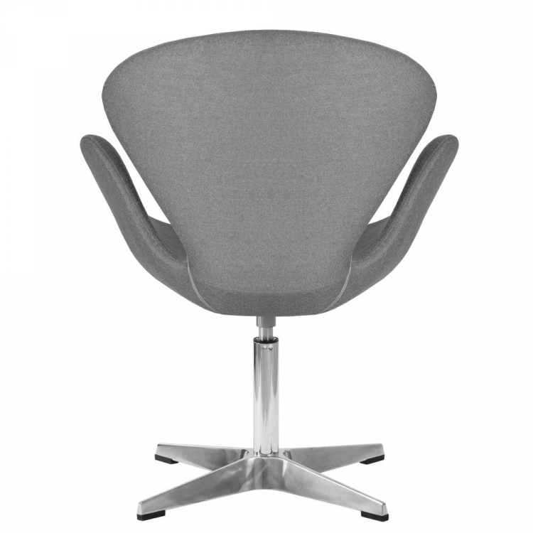 Кресло дизайнерское  SWAN, серая ткань AF7, алюминиевое основание