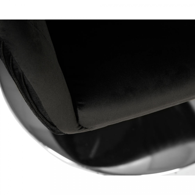 Кресло дизайнерское  EDISON, черный велюр (1922-21)